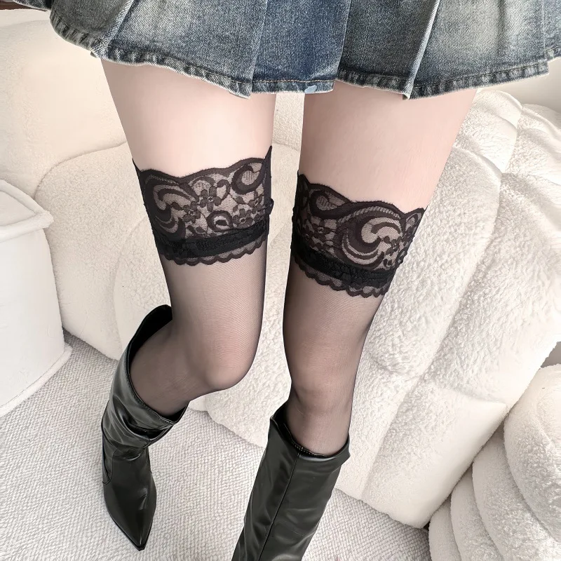 Lace Stockings Women Belt Flor - Tights Pantyhose Sheer ulasan dan harga