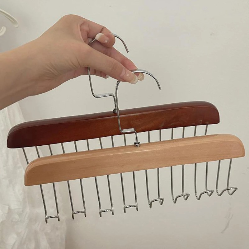 Solid Wood Eight-hook Hanger M - Sock Organizer Tray ulasan dan harga