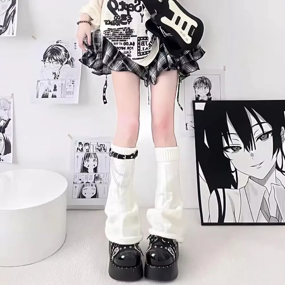 Gothic Harajuku Knit Leg Warme - Boot Sock Slouchy ulasan dan harga